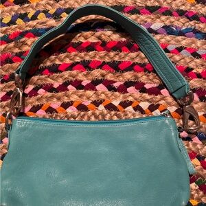 Hobo  Teal Leather Shoulder Bag